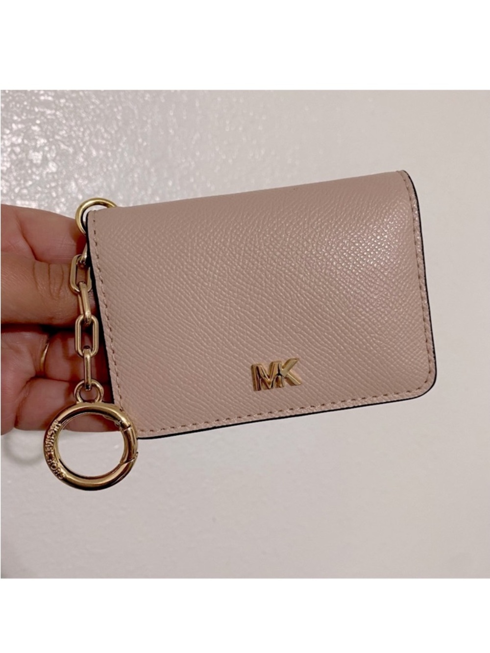 Michael Kors Soft Pink Card Case Holder Keychain